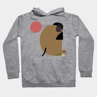 Abstract Pug Yoga Hoodie